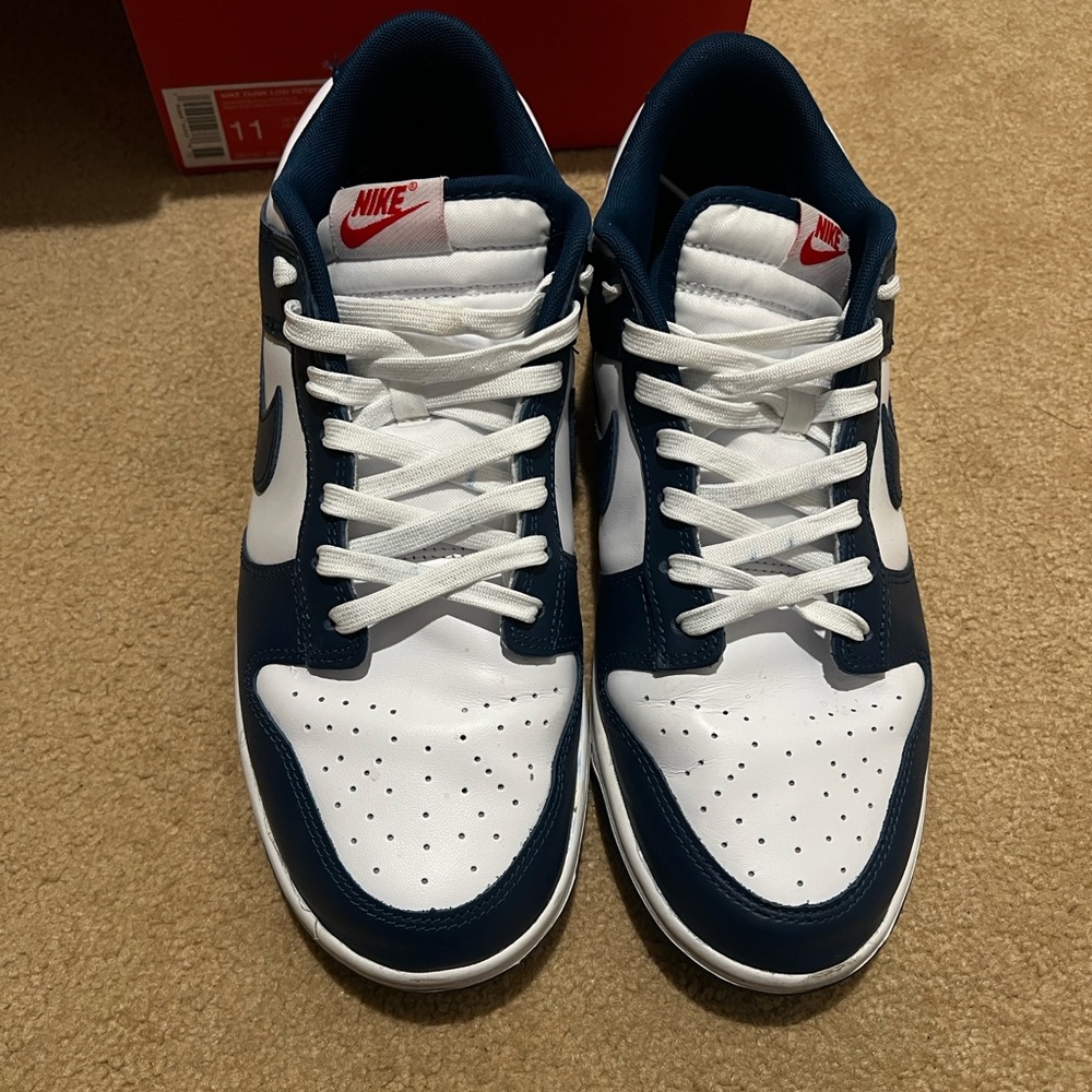 Nike Dunk White and Navy Men's Shoes